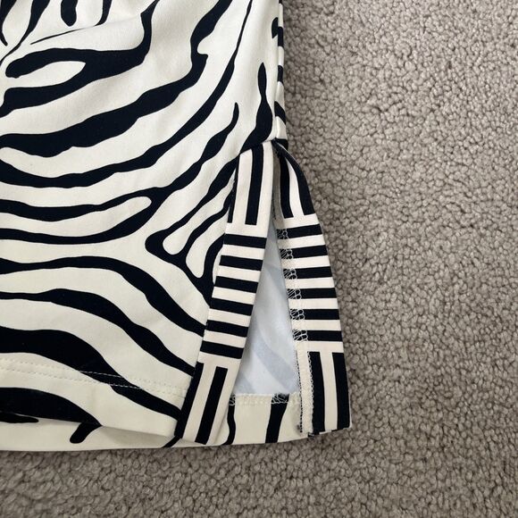 J. McLaughlin Top Womens Medium Catalina Cloth Zebra Print Preppy Career Comfort - Picture 6 of 7